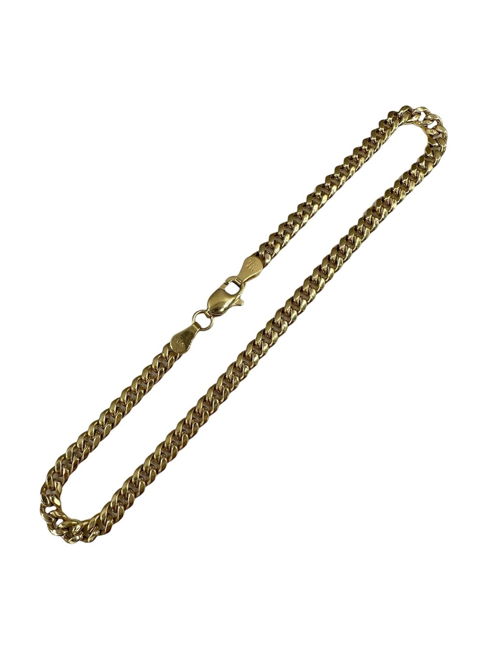 Cuban Bracelet 14kt Yellow Gold 8in 3.7mm 3.4g Hollow New